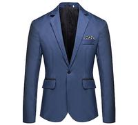 Generisch Sakkos für Herren Slim Fit Lässige Modern Blazer Sommer Sakko Herren Leicht Regular Fit Männer Frühling Suit Jacket Freizeit Jackett Business Hochzeit Anzugjacke