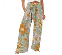 Generisch Sale Warehouse Deals Angebote Weite Sommerhose Damen Leicht Und Luftig High Waist Strandhose Lang Freizeithose Sommer Palazzo Hose Bequem Stoffhose Meine Monatsabrechnung