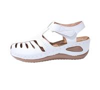 Generisch Sandalen Damen Sommer Keilsandalen Vorne Geschlossen Orthopädische Schuhe Plateau Rutschfeste Freizeit Breite Füße Hallux Valgus Strandsandalen Outdoor-Sandalen Leichte Sommerschuhe