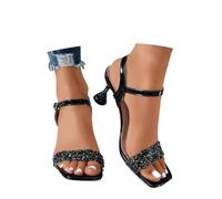 Generisch sandalen damen sommer, Sandalen Damen Mit Absatz Hochzeit Strand Sandaletten Bequem Riemchenpumps Weite H Spangenpumps Sommerschuhe Sommer Riemchen Tanzschuhe Elegant Riemchensandalen