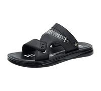 Generisch Sandalen Herren Pantoletten Herren-Sandalen, modisch, schlicht, für den, neues Muster, lässig, atmungsaktiv,bequem,rutschfest,Strandsandalen Herren Schuhe Schwarz Hausschuhe Latschen Herren