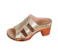 Generisch sandalen mit keilabsatz damen Damen Sandalen Plateau Schuhe Sommer Frauen Sommerschuhe Weite H Schwarz Sandals Women Elegant Keilsandalen Bequem Offene Gold 36