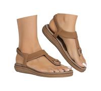 Generisch sandals & flipflops Zehentrenner Damen Schuhe Sommer Frauen Fit Flop Sommerschuhe Sandals Women Sandalen Flip Flops Weite H Mit Fußbett Elegant Bequem Für Kaffee 40