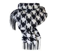 Generisch Schal Damen Winter Warm Deckenschal Halstücher Schwarzes weißes Kariertes Scarf Leichter Weich Strickschal Winterschal Mode Halstuch Damenschal