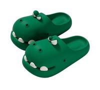 Generisch schläppchen mädchen Cloud Shark-Slides Badeschuhe Slippers Damen Herren Rutschfeste Hausschuhe Bequem Breite Füße Badelatschen Cozy Sommerschuhe Erwachsene schlapfen frau sommer Grün 36