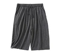 Generisch Schlafhose Herren Kurz Pyjamahose Schlafanzughose Kurz Modal Schlafshorts Weich Verstellbare Taille Weit Loungewear Sommer Sleephose Atmungsaktiv Laufshorts Trainingshose Sommerhosen