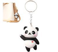 Generisch Schlüsselanhänger Für Kinder | Süßer Panda Rucksack Anhänger,3D Cartoon Anhänger Deko Für Geburtstag Kindergarten Alltagsnutzung Schultasche Federmäppchen