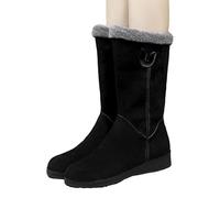 Generisch Schneestiefel für kaltes Wetter,Winter-Schneestiefel für Damen,Warme, Bequeme, isolierte mittelhohe Stiefeletten | Trendige, rutschfeste, leichte, Wasserabweisende Winterstiefel