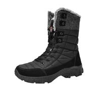 Generisch Schneestiefel Herren Arbeitsschuhe Boots Mit Klettverschluss Verschleißfeste Wasserdichte Extra Weit Winterschuhe Männer Stiefel Outdoor Leicht Rutschfest Warm Modische Warme