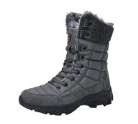 Generisch Schneestiefel Herren Arbeitsschuhe Boots Mit Klettverschluss Verschleißfeste Wasserdichte Extra Weit Winterschuhe Männer Stiefel Outdoor Leicht Rutschfest Warm Modische Warme