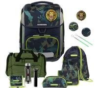 Generisch Schneiders Ergolite Schulranzen-Set für Jungen (12 TLG. mit Sporttasche und Brustbeutel, Camo Rush)