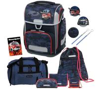 Generisch Schneiders Ergolite Schulranzen-Set für Jungen (12 TLG. mit Sporttasche und Brustbeutel, Dusk Force)