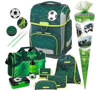 Generisch Schneiders Ergolite Schulranzen-Set für Jungen (14 tlg. mit Sporttasche, Tüte und Brustbeutel, Soccer Star)