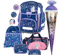 Generisch Schneiders Ergolite Schulranzen-Set für Mädchen (11 teilig mit Sporttasche und Tüte, Bloom)