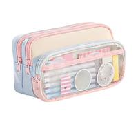 Generisch School Pencil Case - Oval Single Pencil Case | 3-Compartment Marker Cases Makeup Organizer Large Capacity Pencils Cases Stationery Supplies