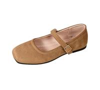 Generisch Schuhe Damen Ballerinas Mary Jane Trachtenschuhe Bequeme Elegante für den Alltag breite Breite geschlossene Zehen Flache mit Riemen Orthopädische