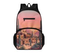 Generisch Schulrucksack Teenager Pink Brown Haus Rucksack Herren Und Damen,Casual Daypack Für Uni Schule Arbeit Studium,Ideal Für Schule, Reisen Und Hochschulen