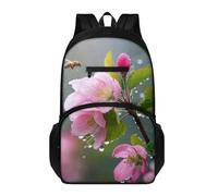 Generisch Schulrucksack Teenager Rosa Blume Rucksack Herren Und Damen,Casual Daypack Für Uni Schule Arbeit Studium,Ideal Für Schule, Reisen Und Hochschulen