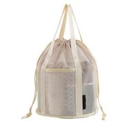 Generisch Shower Bag, Drawstring Bucket Organizer Tote for Bathroom Storage, Portable Pouch with Basket Design for Dorm Gym Pool Travel Camping Beach Vacation Summer Use 30x22x1cm