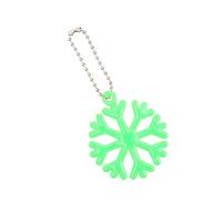 Generisch Sicherheit Gehen Radfahren Sicherheitsreflektor Schneeflocke Form Taschenanhänger Sicherheitsreflektor Anhänger Handtasche Charm Schneeflocke Reflektierender Warnanhänger