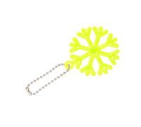 Generisch Sicherheit Gehen Radfahren Sicherheitsreflektor Schneeflocke Form Taschenanhänger Sicherheitsreflektor Anhänger Handtasche Charm Schneeflocke Reflektierender Warnanhänger