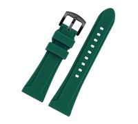 Generisch Silikon-Uhrenarmband, kompatibel mit Diesel DZ4318 7395 4496 4323, wasserdichtes Gummi-Armband for Herren, Armband 24 mm 26(Green-black,26mm)