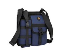 Generisch Sling Bag - Large Shoulder Pouch for Men, Oxford Fabric Messenger with Adjustable Strap, Water Resistant Multi Compartment Storage, Ideal for Travel Cycling Hiking Work