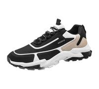 Generisch Slip on Sneaker Sneaker Herren Rutschfester Freizeitschuhe Wanderschuhe Sommerschuhe Herren Schnürung Slip In Schlupfschuhe Laufschuhe Bequeme Sportschuhe Sportschuhe breiter fuß Khaki 41
