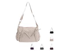 Generisch Small Crossbody Bags for Women Nylon Crossbody Purses with Adjustable Strap Trendy Shoulder Bag Handbag (beige)