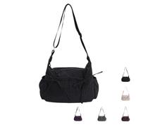 Generisch Small Crossbody Bags for Women Nylon Crossbody Purses with Adjustable Strap Trendy Shoulder Bag Handbag (black)