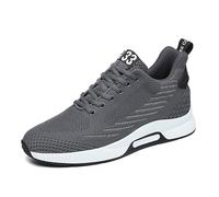 Generisch Sneaker Herren Aufzug Schuhe Schnürung Elevator Schuhe Herren Mesh Sneakers Leichte Atmungsaktiv Sportschuhe mit versteckten Lift Heel für Männer Joggingschuhe Aufzugschuhe Walkingschuhe
