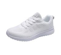 Generisch Sneaker Herren Schuhe Anzugschuhe Business Damen Atmungsaktives Mesh Luftkissen Lässige Leichte Weiche Unterseite Schnürschuhe (White, 41) Weiß Turnschuhe Atmungsaktive Schwarze Jogging