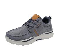 Generisch Sneaker Herren Schuhe Sportschuhe Moc Toe Bungee Lace Slip On Running Shoes Turnschuhe Atmungsaktiv Freizeit Canvas Walkingschuhe 39-48
