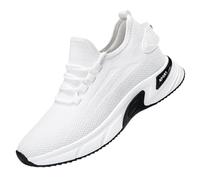 Generisch Sneaker Herren Sommer - Herren Sneakers Große Größen Modische Einfarbige Atmungsaktive Laufschuhe Mesh Bequem Sportlich für Tägliche Freizeit
