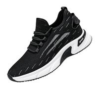 Generisch Sneaker Herren Sommer - Herren Sneakers Große Größen Modische Einfarbige Atmungsaktive Laufschuhe Mesh Bequem Sportlich für Tägliche Freizeit