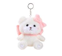 Generisch Soft Plush Bear Keychain Fuzzy Mini Bag Charm Accessory | Stuffed Bow Bear Pendant For Backpack Backpack Bag Purse Keys Keyring Charm Cute Daily Accessory Travel School Women