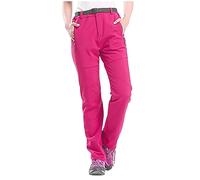 Generisch Softshellhose Damen Winter Gefüttert, Wanderhose Damen Wasserdicht Winter, Trekkinghose Lang Freizeithose Warm Winterhose Mit Taschen Jogginghose Kuschelig Trainingshose Lässige Outdoorhose