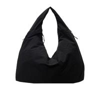 Generisch Solid Color Tote Bag, Large Capacity Nylon Shoulder Bag for Women, Fashion Draped Texture Purse, Lightweight Soft Tote for College, Travel, Work, Daily Use, 1 Piece