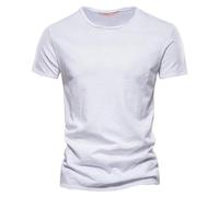 Generisch Sommer T-Shirt Herren V-Ausschnitt-Tshirts lang V-Neck Baumwolle - Casual Basic Shirts Männer Kurzarm Livergy Herren-Unterhemd Rundhals T-Shirt Herren T-Shirts Für Herren Weiß V-Ausschnitt
