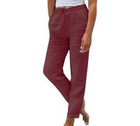 Generisch Sommerhose Damen leicht Yoga Hose Damen Haremshose italienische Same Day Hose weitem Bein Damenhose Linen Pants Women Angebote des Tages Heute Linen Pants Women alle Meine Frauen Caprihose