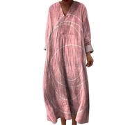 Generisch Sommerkleid Damen, Kleid Damen Sommer, Strandkleid Lang Maxikleider V Ausschnitt Sommerkleider Leicht Und Luftig Boho Kleid Elegante Midikleid Langes Freizeitkleid