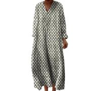 Generisch Sommerkleid Damen, Kleid Damen Sommer, Strandkleid Lang Maxikleider V Ausschnitt Sommerkleider Leicht Und Luftig Boho Kleid Elegante Midikleid Langes Freizeitkleid