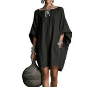 Generisch Sommerkleid Damen Kurz Elegant Strandkleid Damen Luftig Bikini Cover Up Strandponcho Oversize Sommerkleider Frauen Leicht Minikleider Fledermausärmel Tunika Kleid Locker Damenkleider Strand