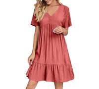 Generisch Sommerkleid Damen Lang Sommerkleid Schwarz Samtkleid Damen Floral Dress Strandkleider Abendkleider Große Größen Cocktailkleid Lang Kleidung Sommer Mit Ärmeln