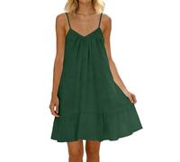 Generisch Sommerkleid Damen Lang Sommerkleider Damen Große Größen Kleider Maxi Dress Strandkleid Midi Grüne Abendkleider Cocktailkleid Sommer Kleidung Für Sommerkleidung Curvy