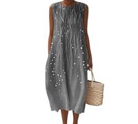 Generisch Sommerkleid Kurz Damen Kleider Damen Sommer Elegant Hemdblusenkleid Strandkleid GroßE GrößEn Wickelkleid Sommer Freizeitkleider Blumenkleid Midikleid Elegant Hemdkleid Shirtkleider
