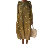 Generisch Sommerkleid Mit Taschen Kleid Sommer Lang Hemdblusenkleid Damen Strandkleider GroßE GrößEn Wickelkleid Freizeitkleider Damen Sommer Blumenkleid Midikleid Elegant Hemdkleid Shirtkleider