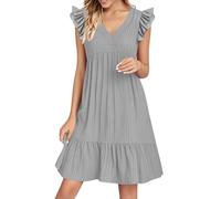 Generisch Sommerkleid Sommerkleid Rückenfrei Maxikleid Hochzeitsgast Goth Dress Strandkleid Kurz Abendkleider Elegant Für Hochzeit Lang Cocktailkleider Strandoutfit Damen Sommer Größe 50 Brautkleid