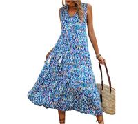 Generisch Sommerkleid Sommerkleider Damen Leicht Und Luftig Lang Skaterkleid Damen Red Dress Women Strandkleid Schwarz Abendkleider Cocktailkleider Sommer Outfits 2 Teiler Sommerkleid Viskose