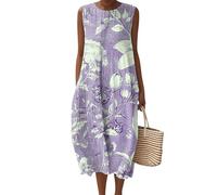 Generisch Sommerkleid Weiss Damen Kleider GroßE GrößEn Hemdblusenkleid Pareos & Strandkleider Wickelkleider Freizeitkleider Damen Sommer Blumenkleid Midikleid Hemdkleid Shirtkleider